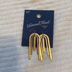 NWT Universal Thread Worn Gold Earrings, brand new